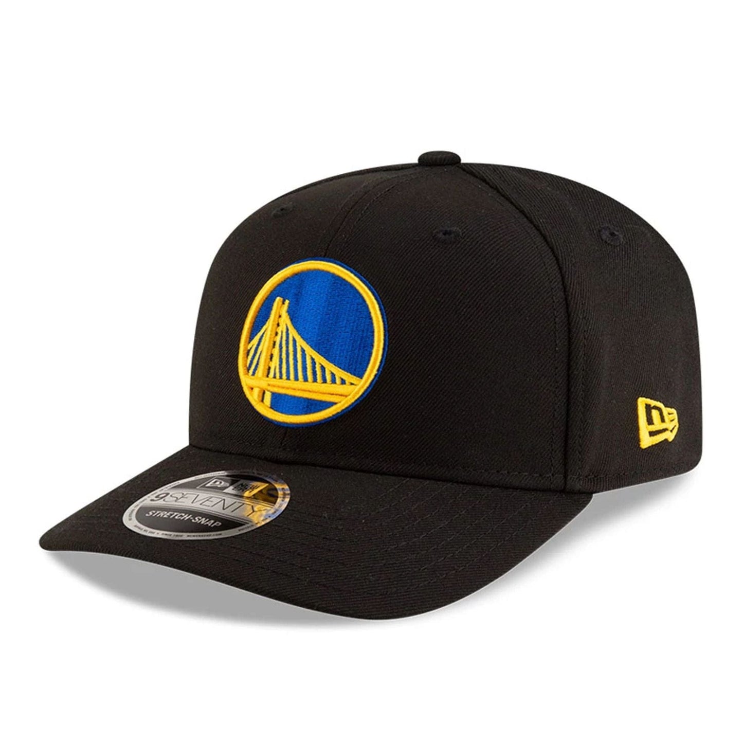 This is a Golden State Warriors NBA Team Black 9SEVENTY Stretch Snap Adjustable Cap 1