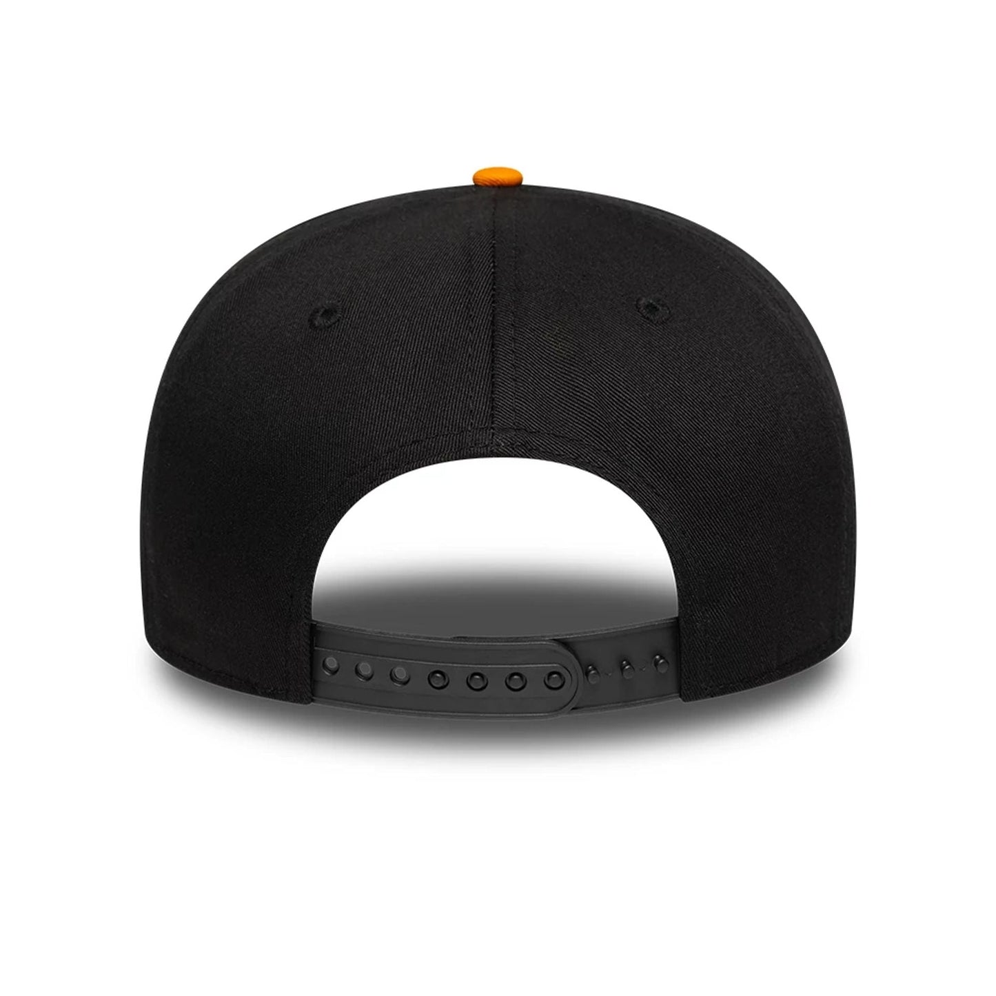 This is a McLaren Automotive Auto Bright Orange 9SEVENTY Stretch Snap Adjustable Cap 4