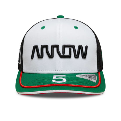 This is a Arrow McLaren Indycar Patricio O'Ward Green 9FIFTY Stretch Snap Adjustable Cap 3