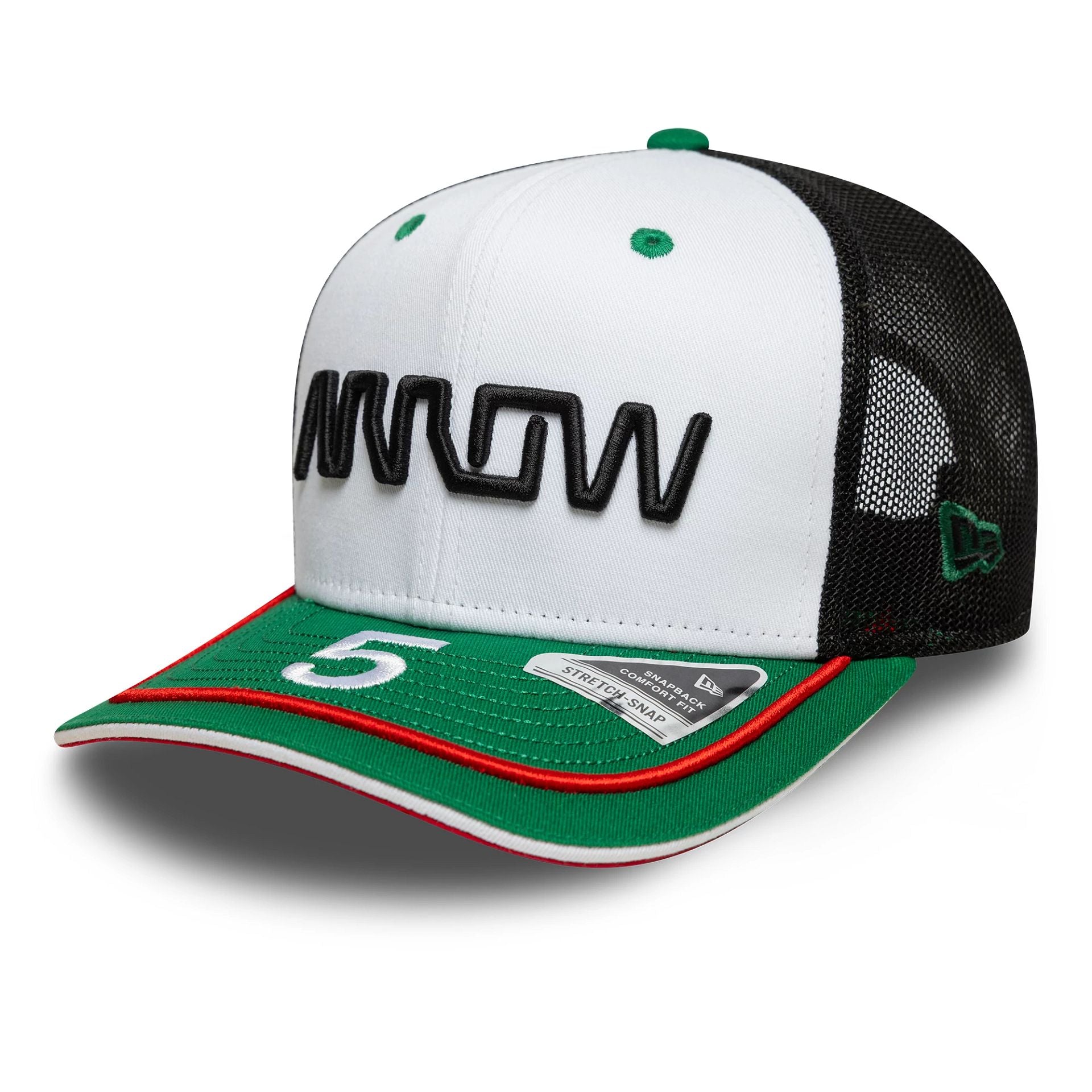 This is a Arrow McLaren Indycar Patricio O'Ward Green 9FIFTY Stretch Snap Adjustable Cap 4