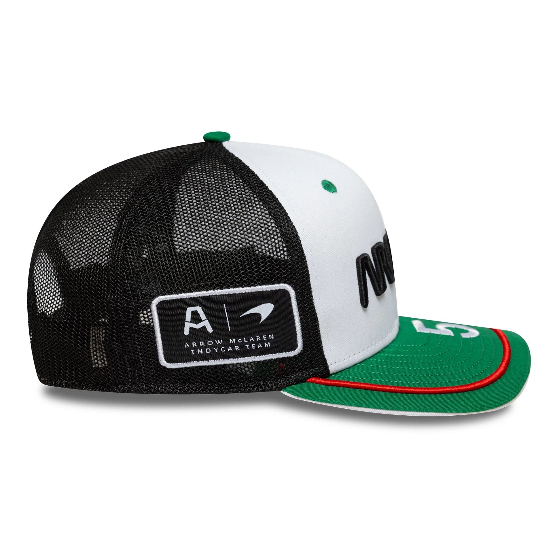 This is a Arrow McLaren Indycar Patricio O'Ward Green 9FIFTY Stretch Snap Adjustable Cap 5