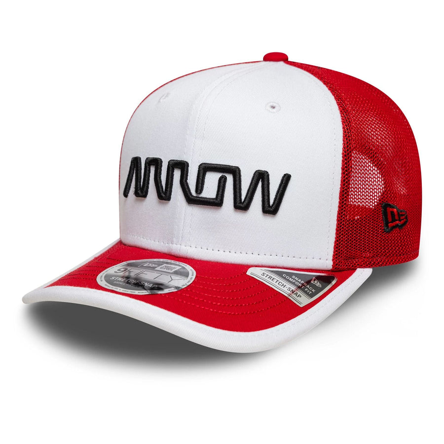 This is a Arrow McLaren Indycar Christian Lundgaard Red 9FIFTY Stretch Snap Adjustable Cap 4