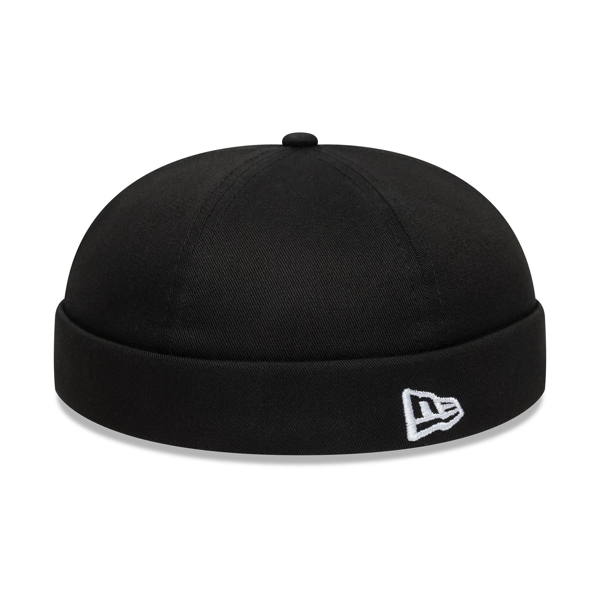 This is a Cotton Twill Docker Black Skull Knit Beanie Hat 2