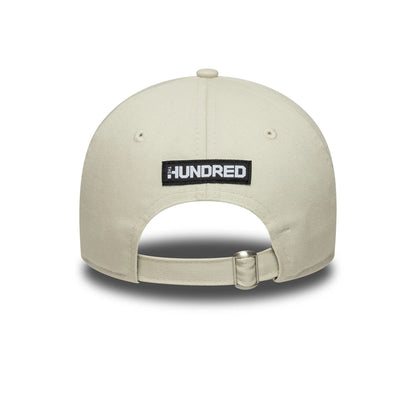 This is a Welsh Fire Tan Cymreig The Hundred 2025 Contrast Light Beige 9TWENTY Adjustable Cap 4