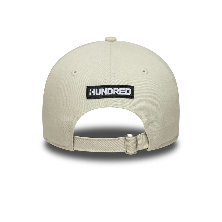 This is a Welsh Fire Tan Cymreig The Hundred 2025 Contrast Light Beige 9TWENTY Adjustable Cap 4