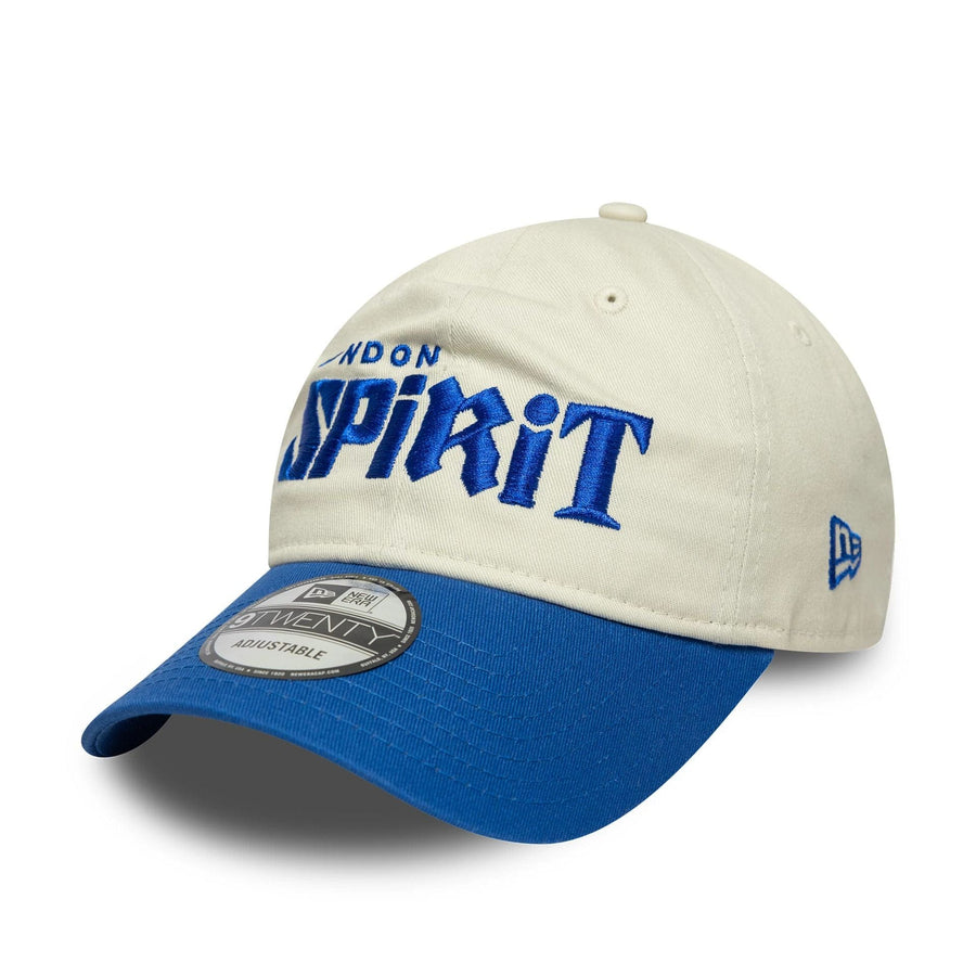 This is a London Spirit The Hundred 2025 Contrast Light Beige 9TWENTY Adjustable Cap 1