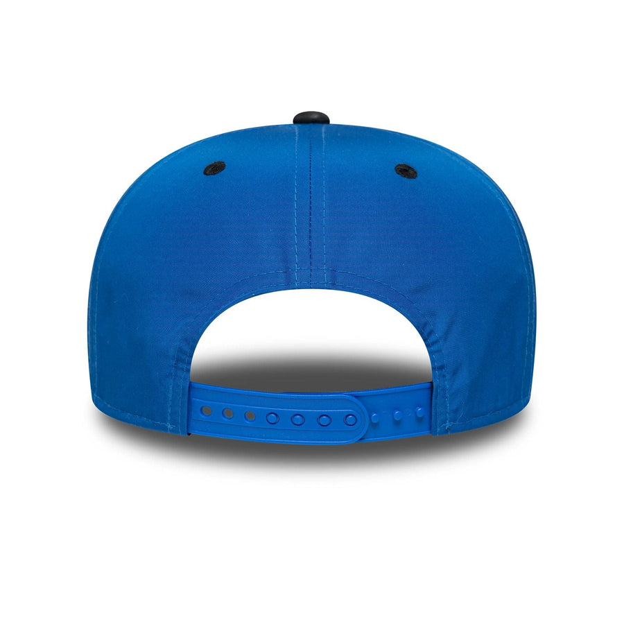 This is a London Spirit The Hundred 2025 All Over Print Blue 9SEVENTY Stretch Snap Adjustable Cap 6