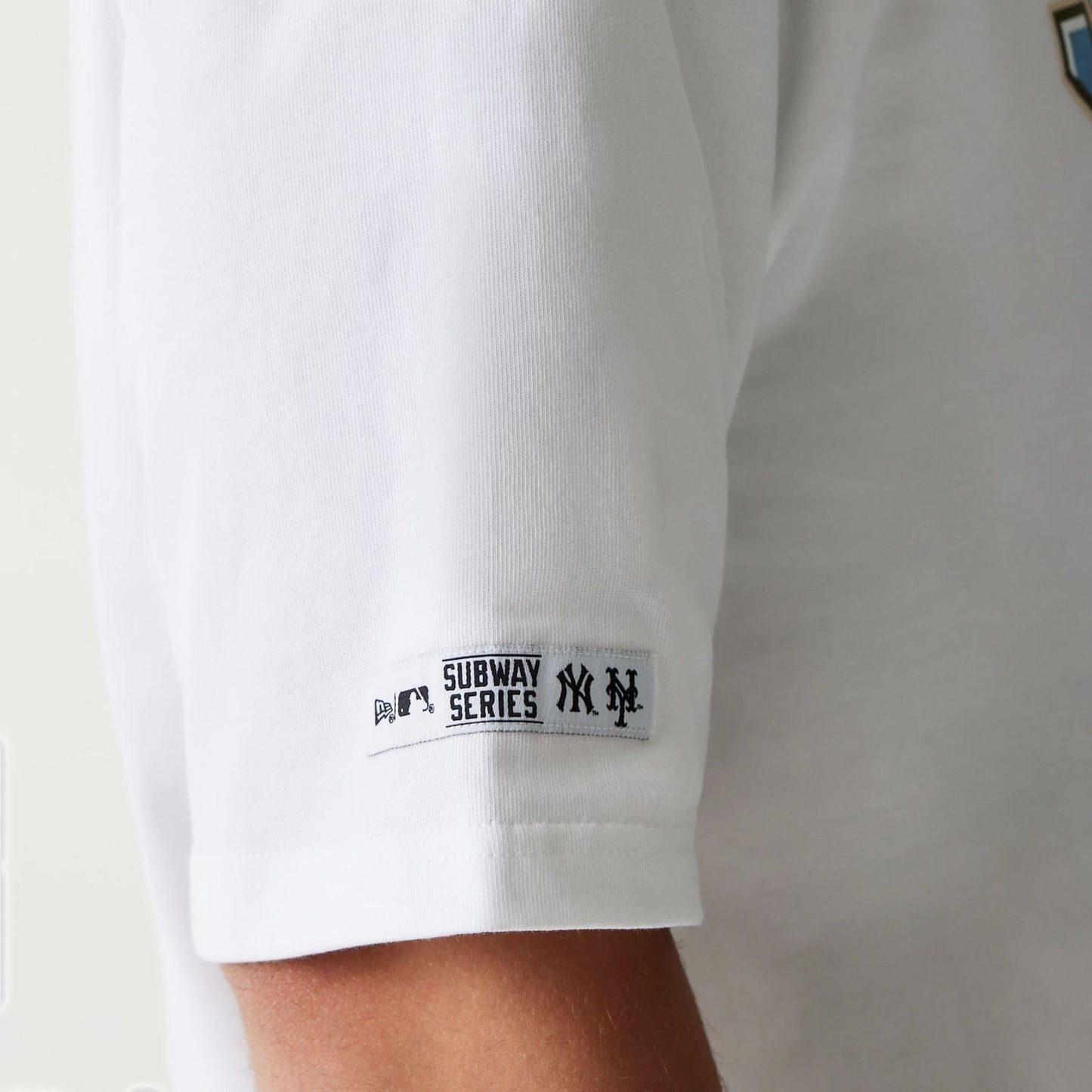 The Male model is wearing MLB Subway Series White Oversized T-Shirt 6