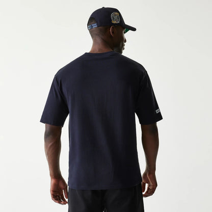 The Male model is wearing MLB Subway Series Navy Oversized T-Shirt 2