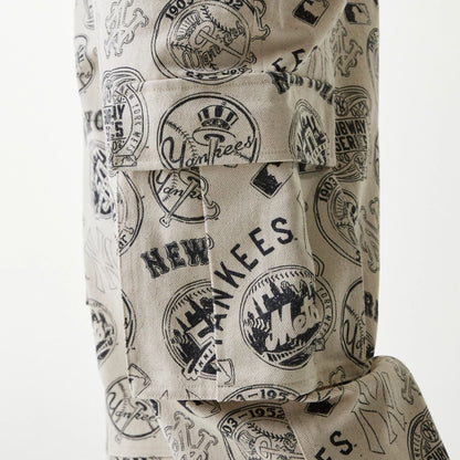 The Male model is wearing MLB Subway Series All Over Print Cargo Trousers 5