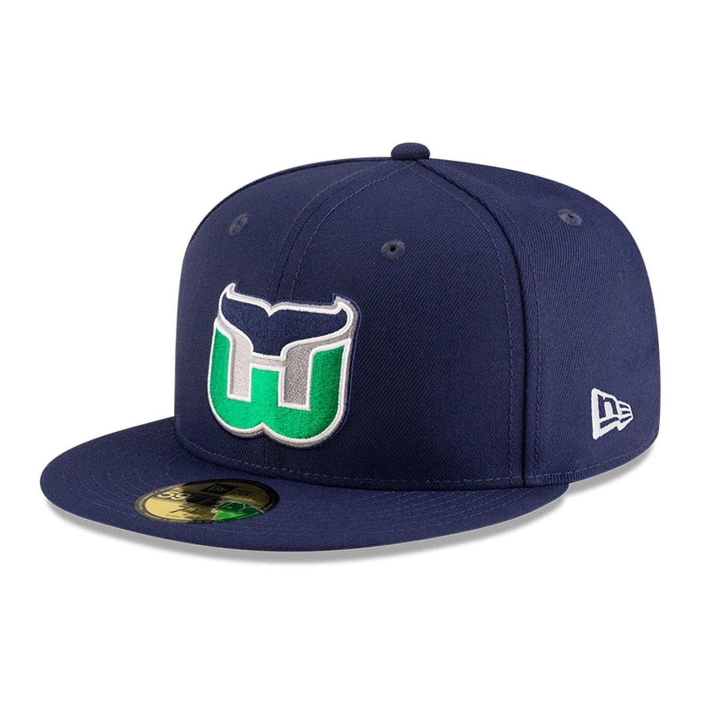 This is a Hartford Whalers NHL Basic Navy 59FIFTY Fitted Cap 1