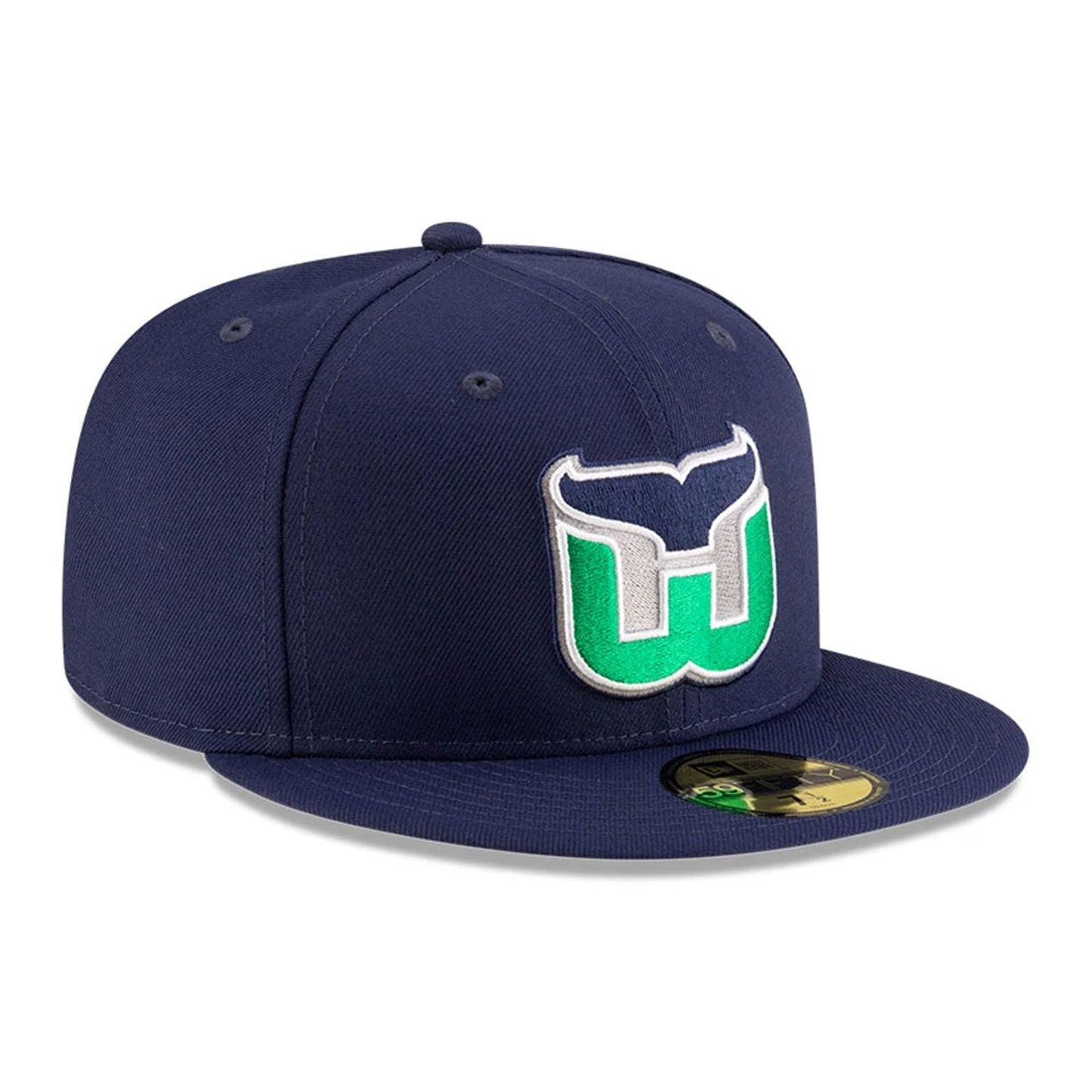 This is a Hartford Whalers NHL Basic Navy 59FIFTY Fitted Cap 4
