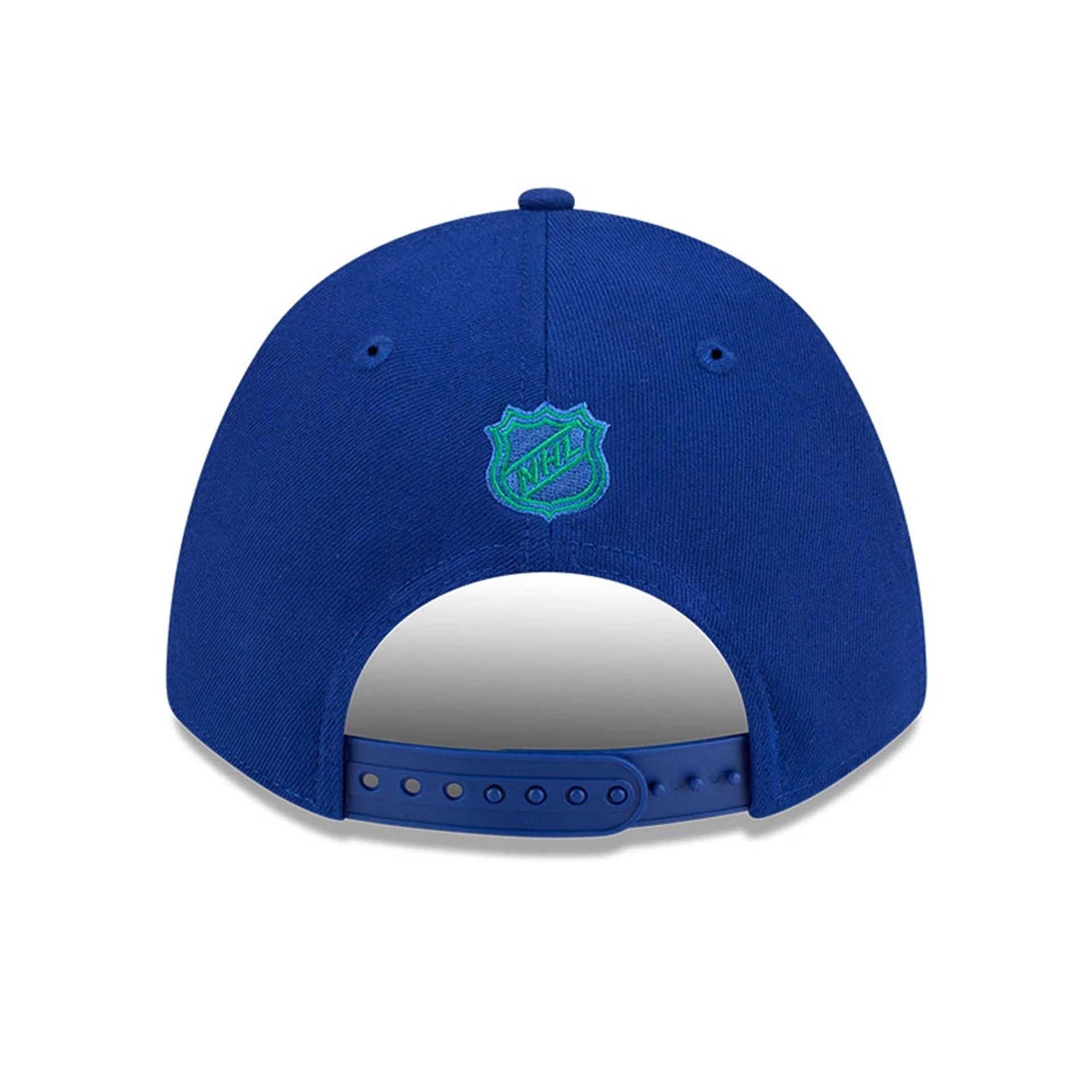 This is a Vancouver Canucks NHL Team Blue 9FORTY M-Crown Adjustable Cap 7