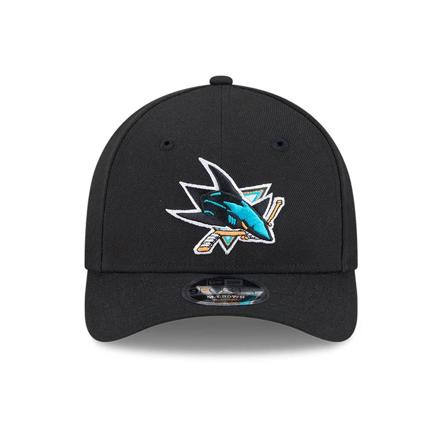 This is a San Jose Sharks NHL Team Black 9FORTY M-Crown Adjustable Cap 3