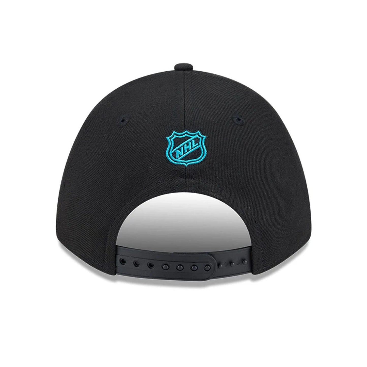 This is a San Jose Sharks NHL Team Black 9FORTY M-Crown Adjustable Cap 7
