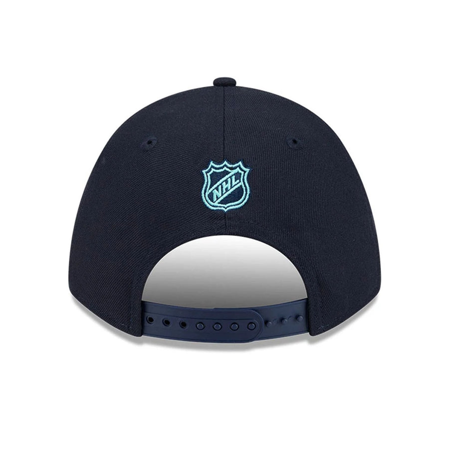 This is a Seattle Kraken NHL Team Navy 9FORTY M-Crown Adjustable Cap 7