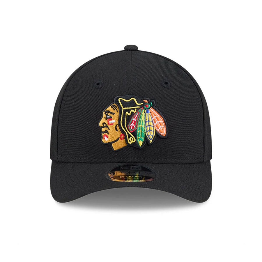 This is a Chicago Blackhawks NHL Team Black 9FORTY M-Crown Adjustable Cap 3