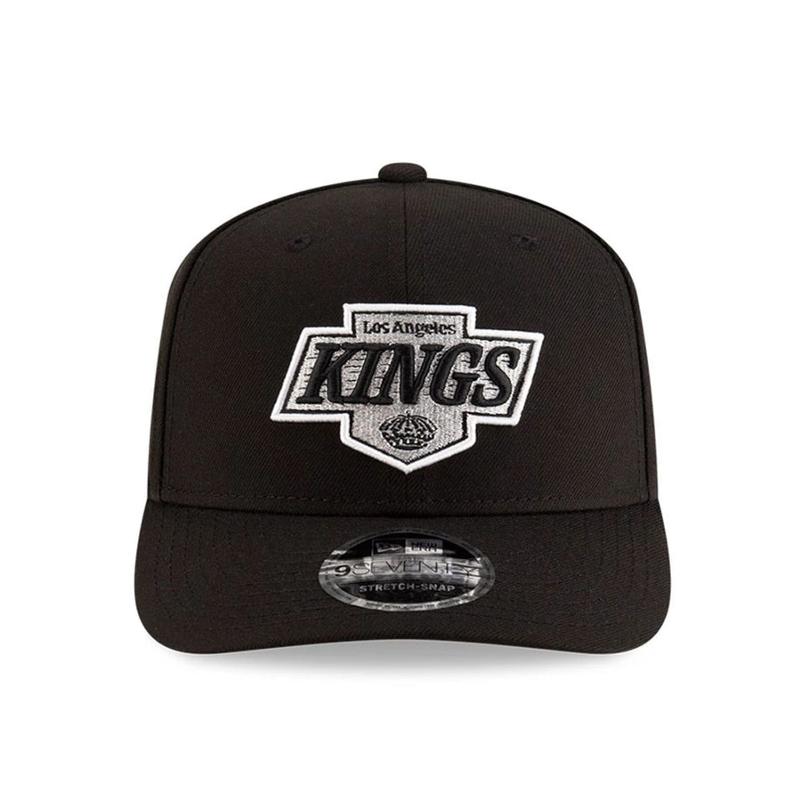 This is a LA Kings NHL Team Black 9SEVENTY Stretch Snap Adjustable Cap 3