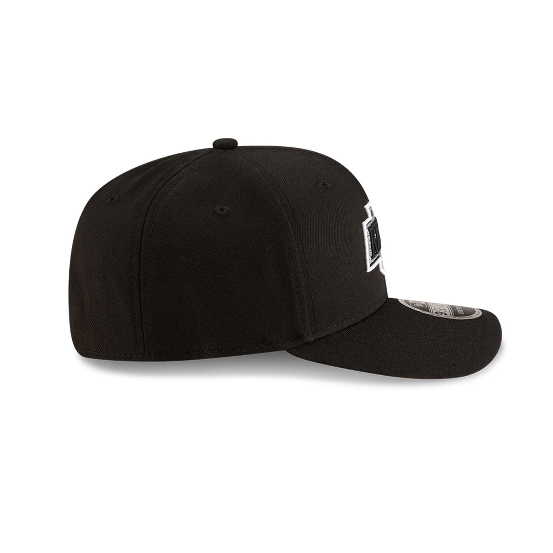 This is a LA Kings NHL Team Black 9SEVENTY Stretch Snap Adjustable Cap 6