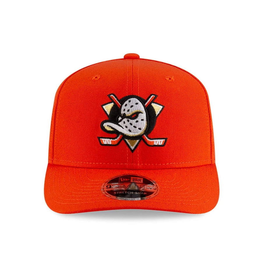This is a Anaheim Ducks NHL Team Orange 9SEVENTY Stretch Snap Adjustable Cap 3
