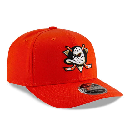 This is a Anaheim Ducks NHL Team Orange 9SEVENTY Stretch Snap Adjustable Cap 4