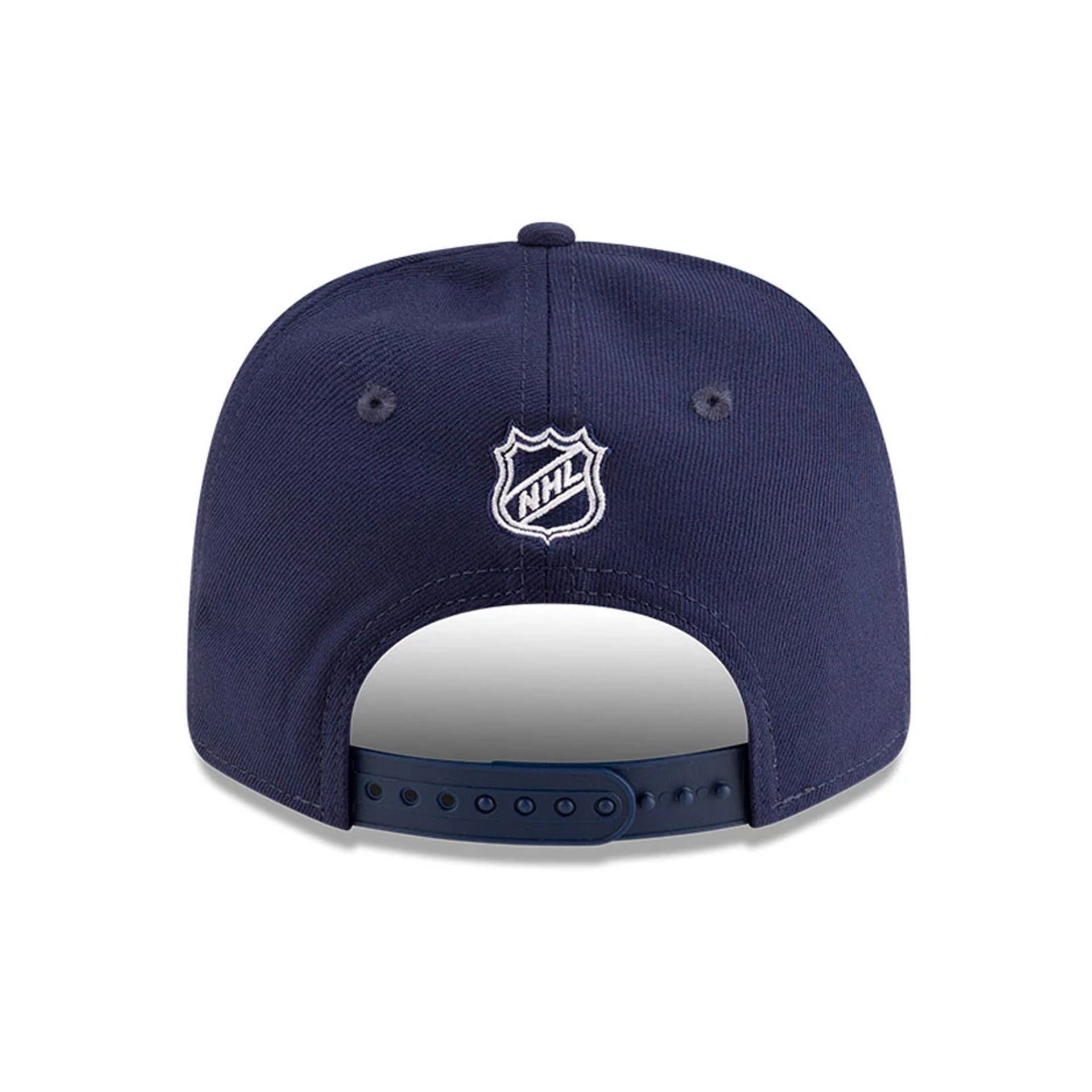This is a Toronto Maple Leafs NHL Team Navy 9SEVENTY Stretch Snap Adjustable Cap 7