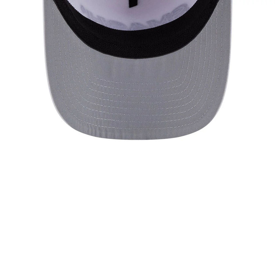 This is a Smash LIV Golf 2025 White 9FORTY M-Crown A-Frame Adjustable Cap 2