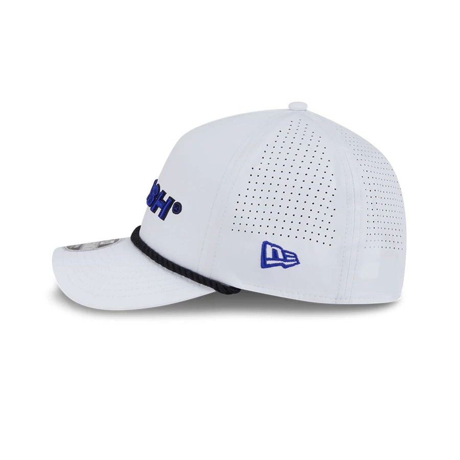 This is a Smash LIV Golf 2025 White 9FORTY M-Crown A-Frame Adjustable Cap 5