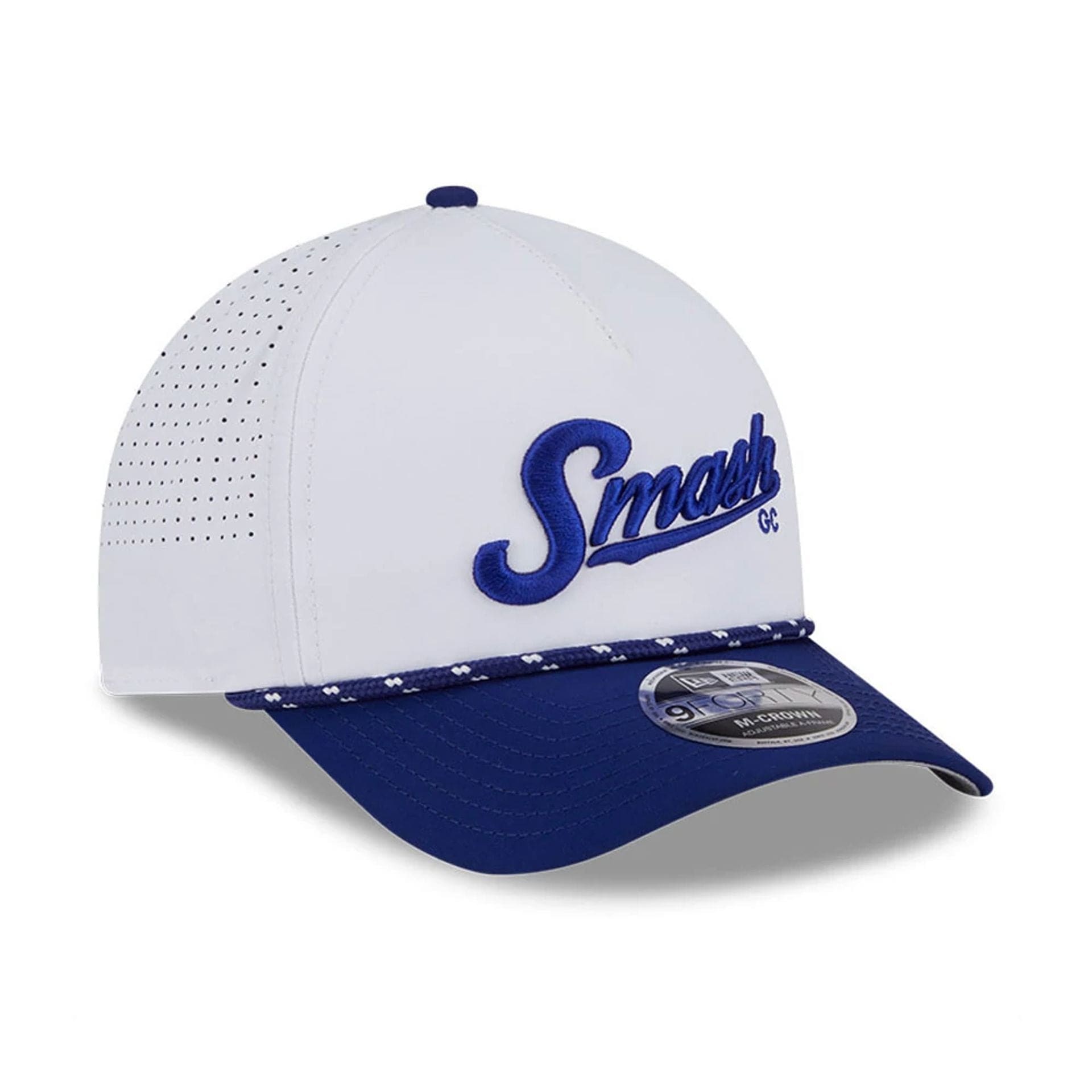 This is a Majesticks LIV Golf 2025 White 9FORTY M-Crown Adjustable Cap 4