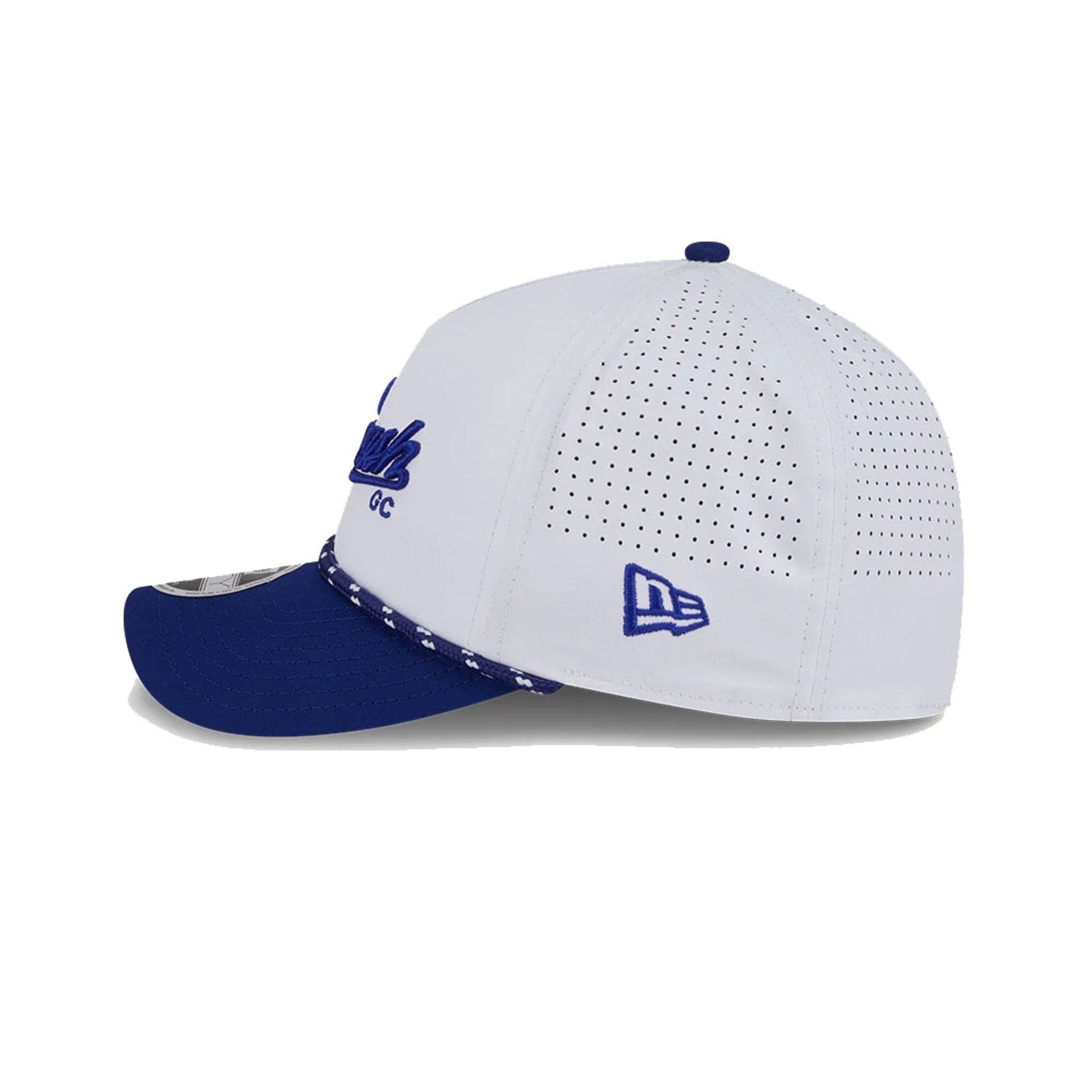 This is a Majesticks LIV Golf 2025 White 9FORTY M-Crown Adjustable Cap 6