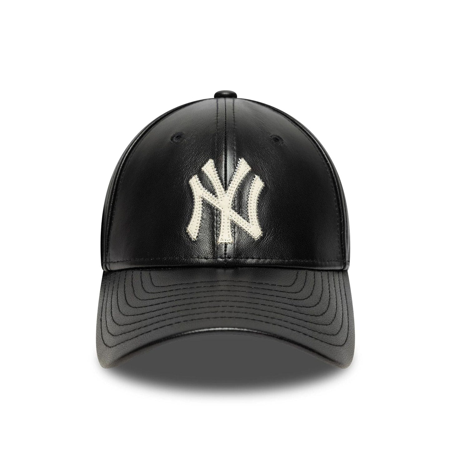 This is a New York Yankees MLB Leather Black 9FORTY M-Crown Adjustable Cap 2