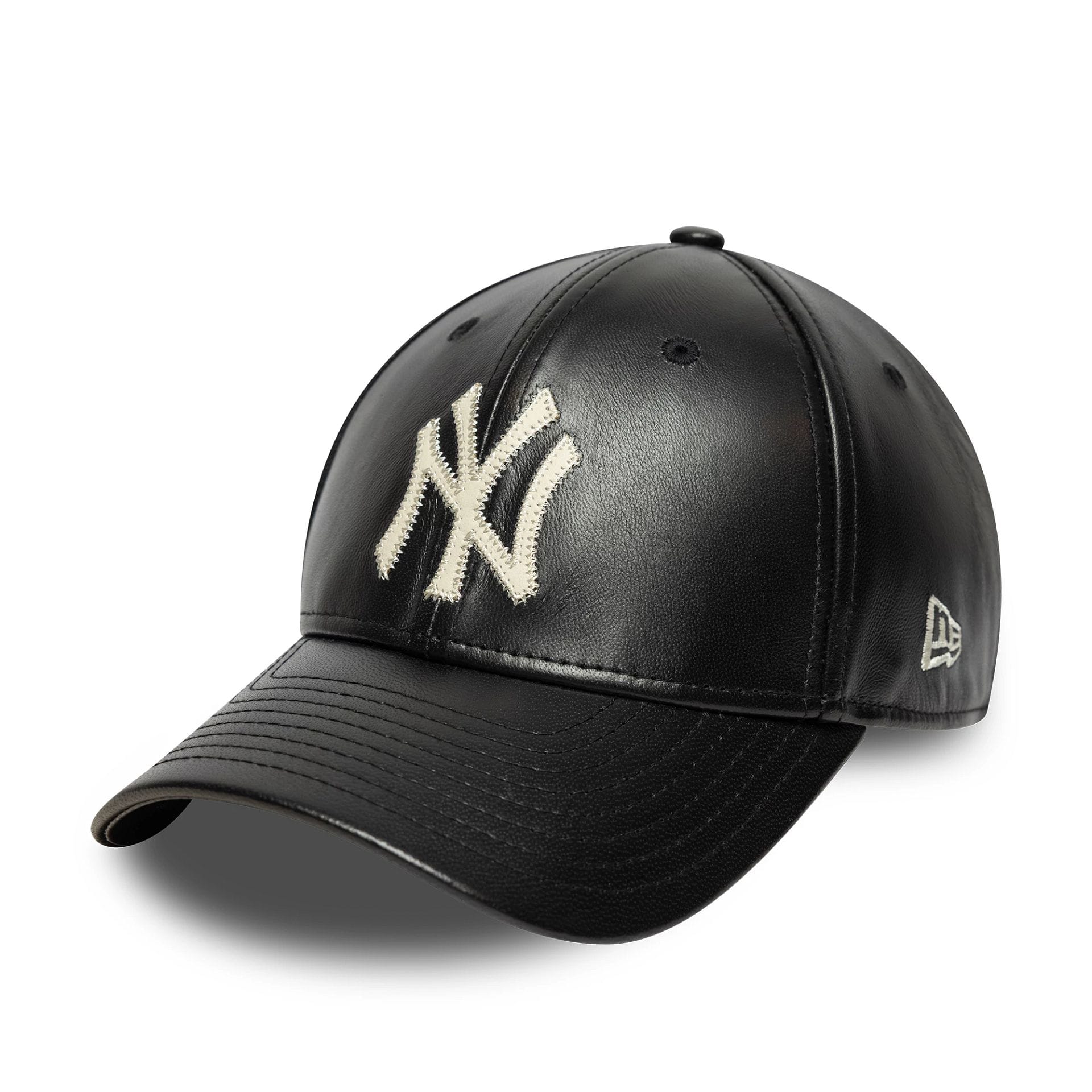 【COVERCHORD】NY BRIM LEATHER CAP MLB Leather New York Yankees Black 9FORTY M-Crown Cap | NEC EU