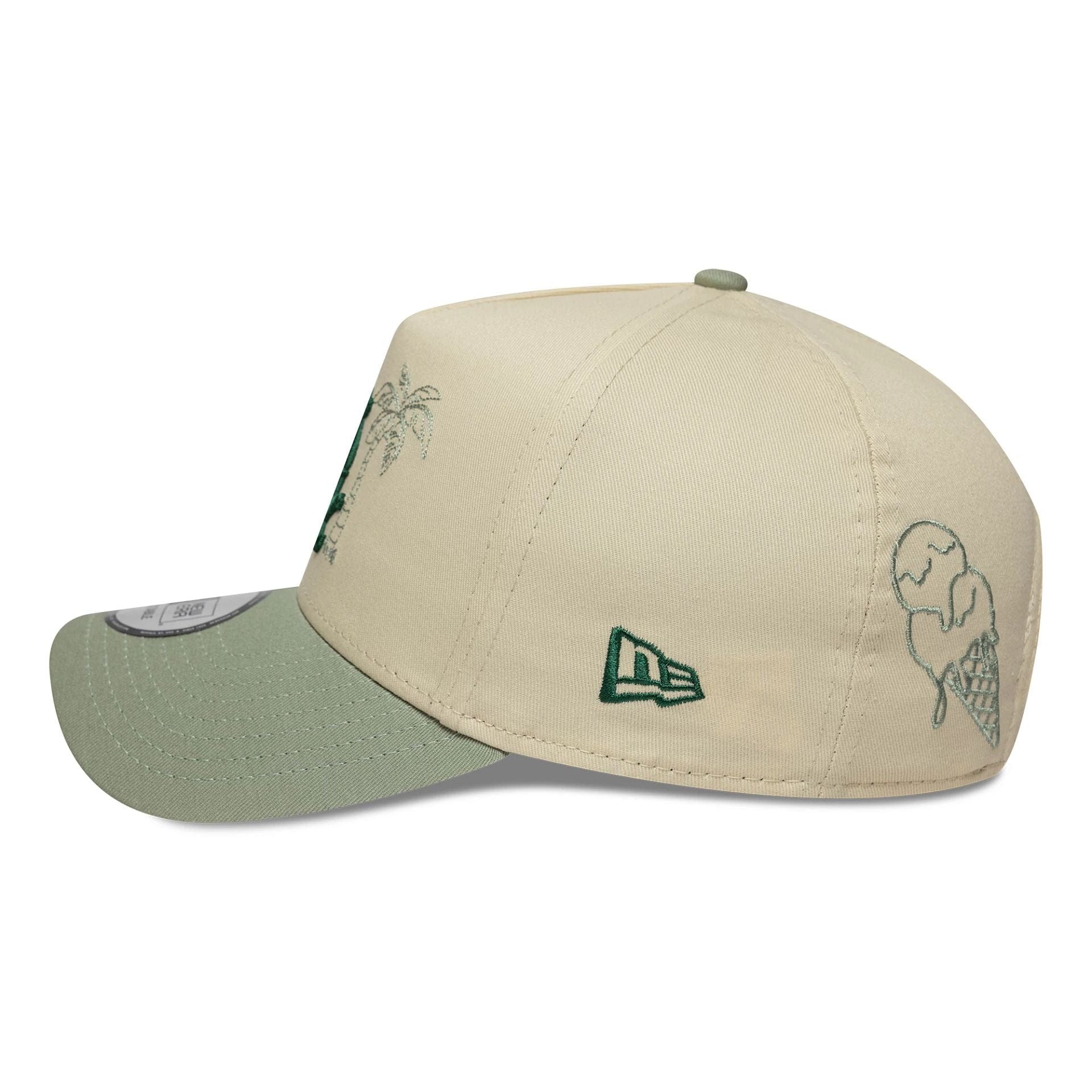 This is a Chicago White Sox MLB Summer Icon Light Beige 9FORTY A-Frame Adjustable Cap 5