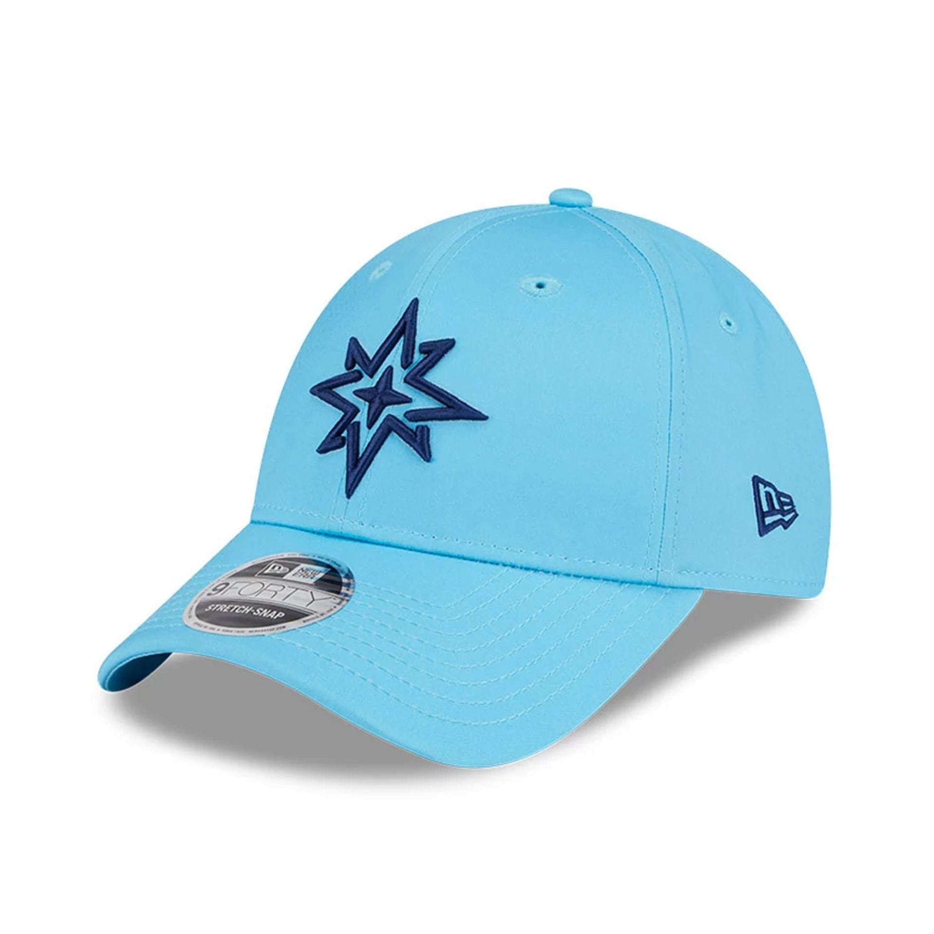 This is a Majesticks LIV Golf 2025 Bright Blue 9FORTY Adjustable Cap 1