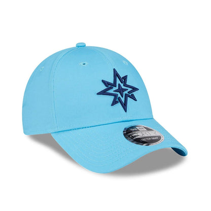 This is a Majesticks LIV Golf 2025 Bright Blue 9FORTY Adjustable Cap 3