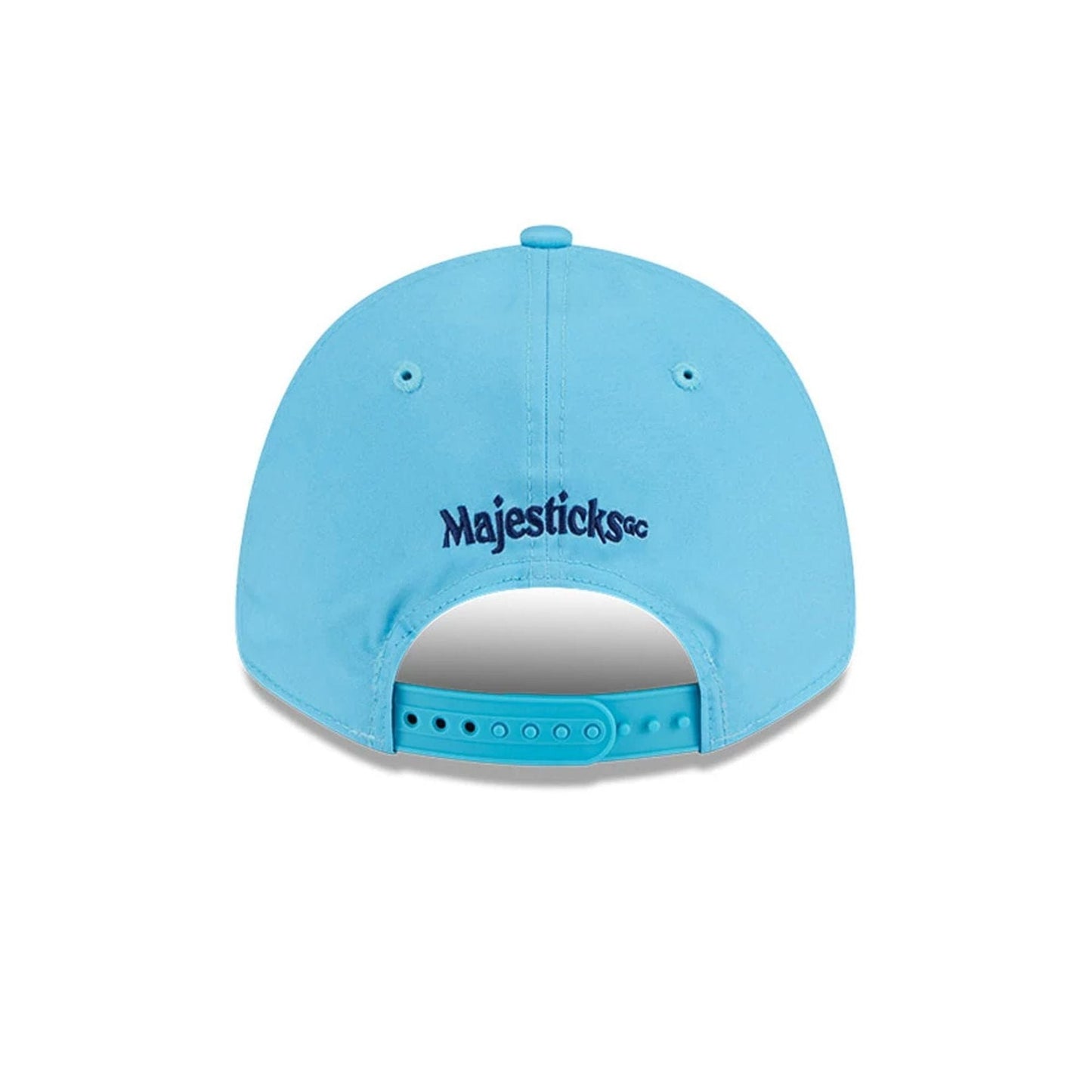 This is a Majesticks LIV Golf 2025 Bright Blue 9FORTY Adjustable Cap 4