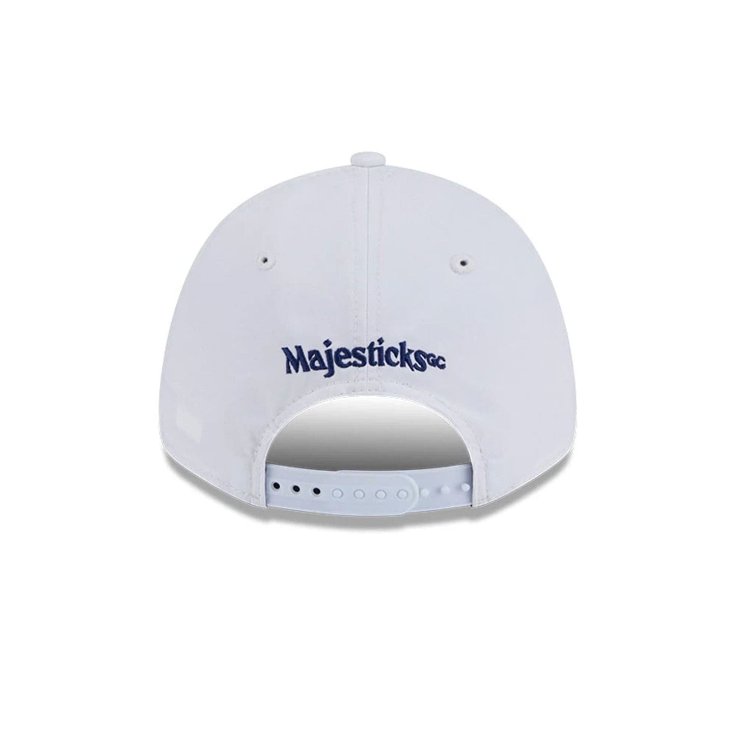 This is a Majesticks LIV Golf 2025 White 9FORTY Adjustable Cap 4