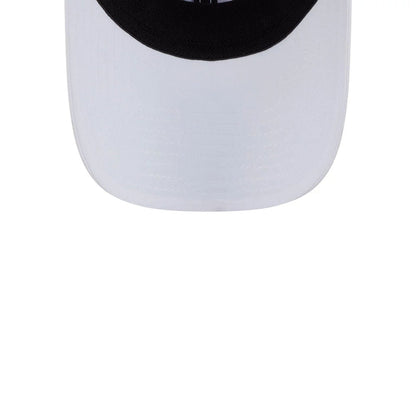 This is a Majesticks LIV Golf 2025 White 9FORTY Adjustable Cap 7