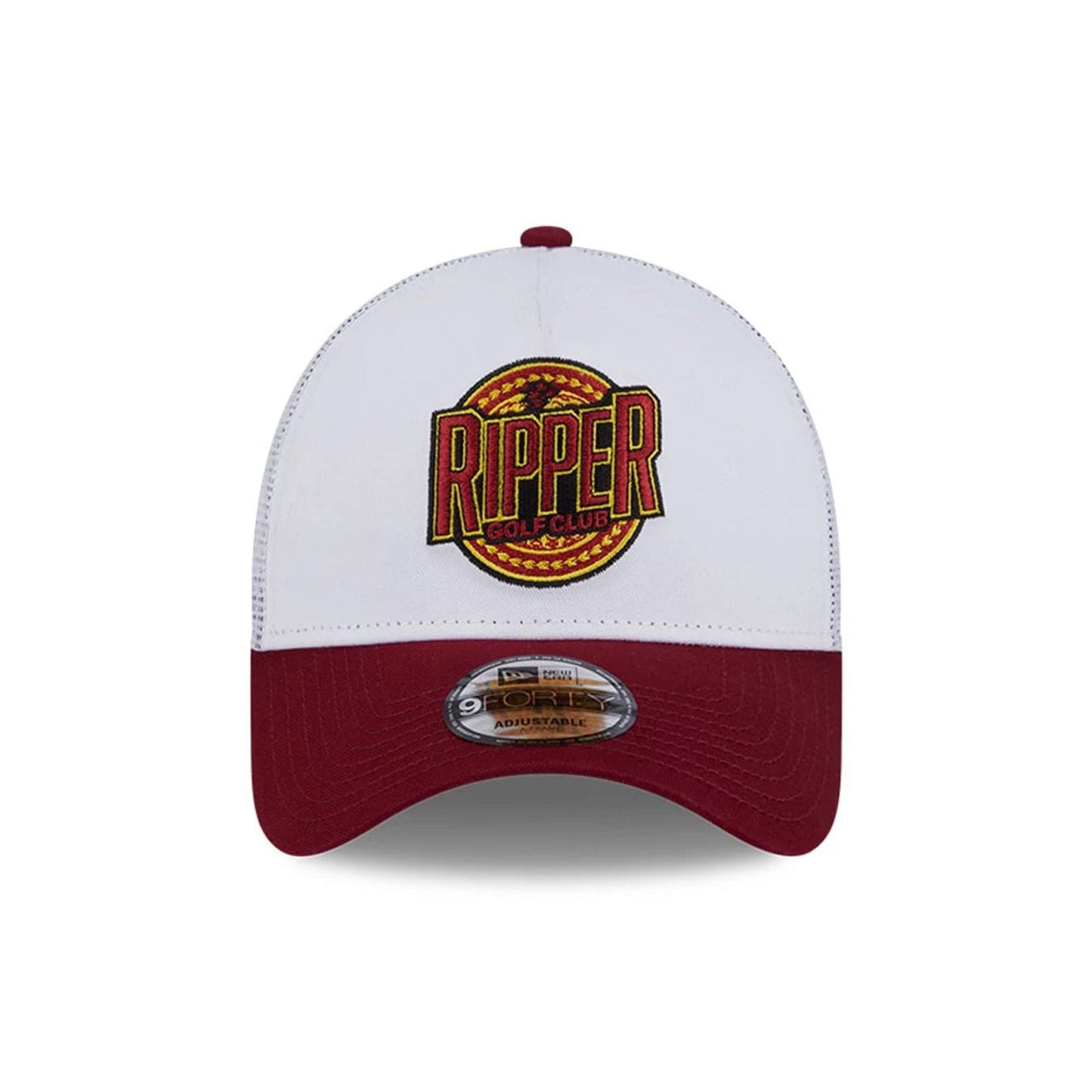 This is a Rippers LIV Golf 2025 White 9FORTY A-Frame Adjustable Cap 2