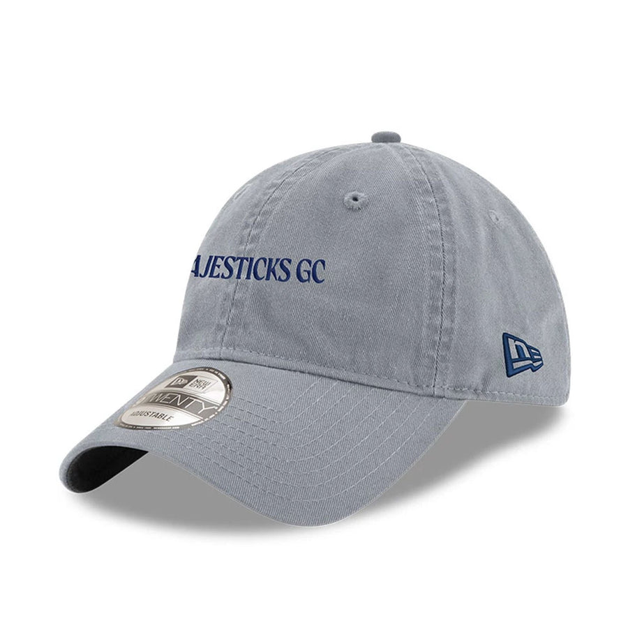 This is a Majesticks LIV Golf 2025 Grey 9TWENTY Adjustable Cap 1