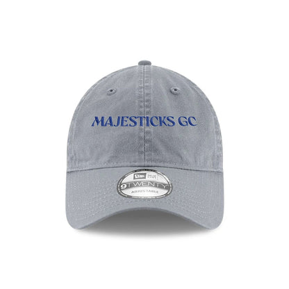 This is a Majesticks LIV Golf 2025 Grey 9TWENTY Adjustable Cap 2