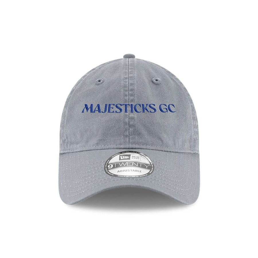 This is a Majesticks LIV Golf 2025 Grey 9TWENTY Adjustable Cap 2