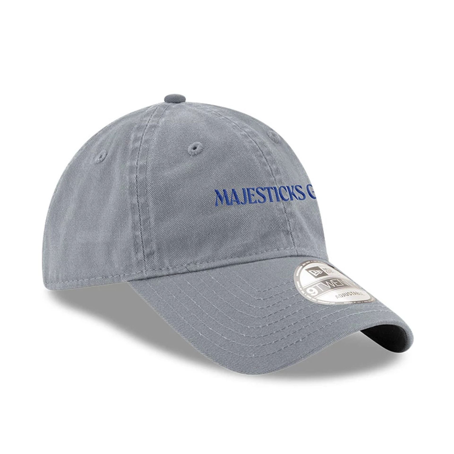 This is a Majesticks LIV Golf 2025 Grey 9TWENTY Adjustable Cap 3