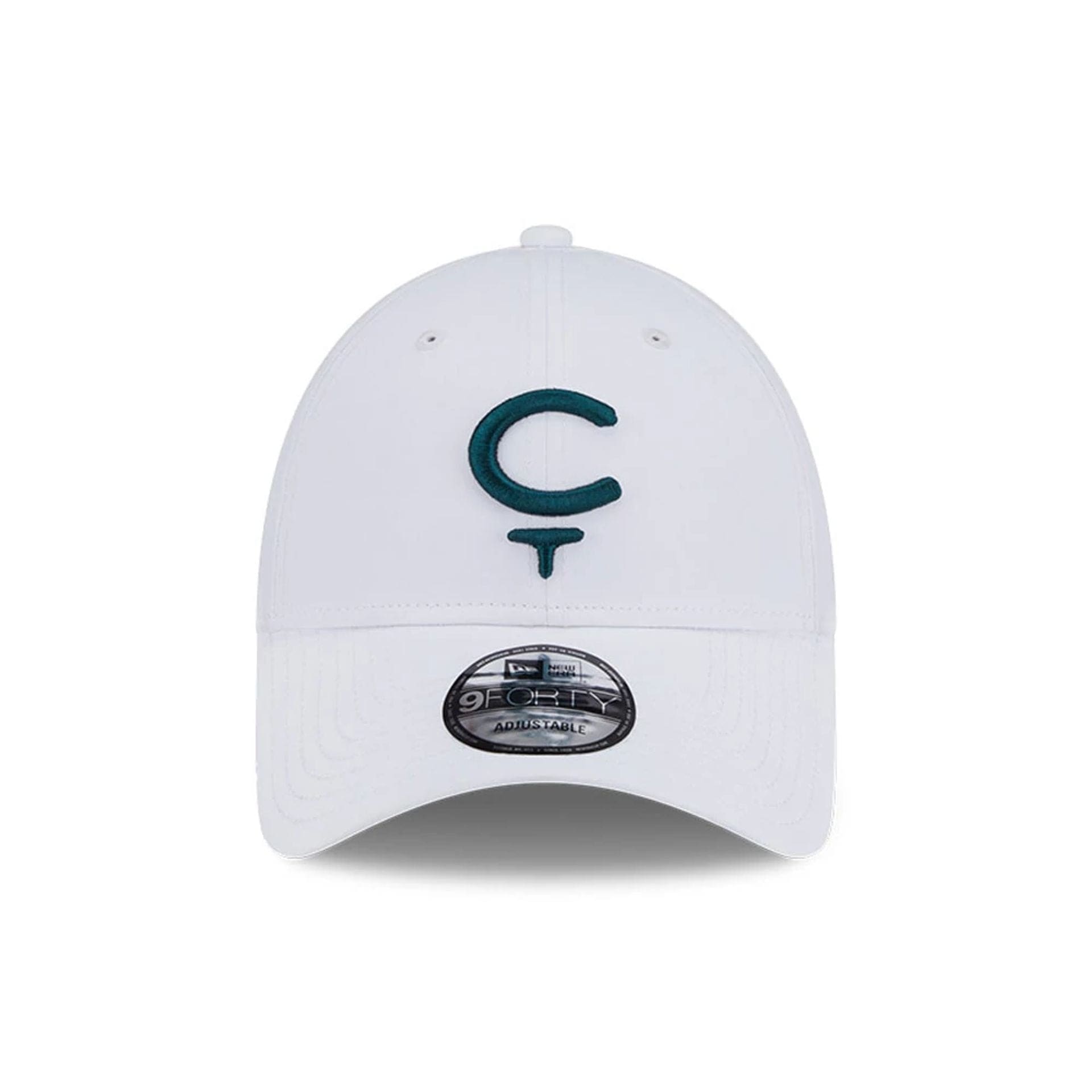 This is a Cleeks LIV Golf 2025 White 9FORTY Adjustable Cap 2
