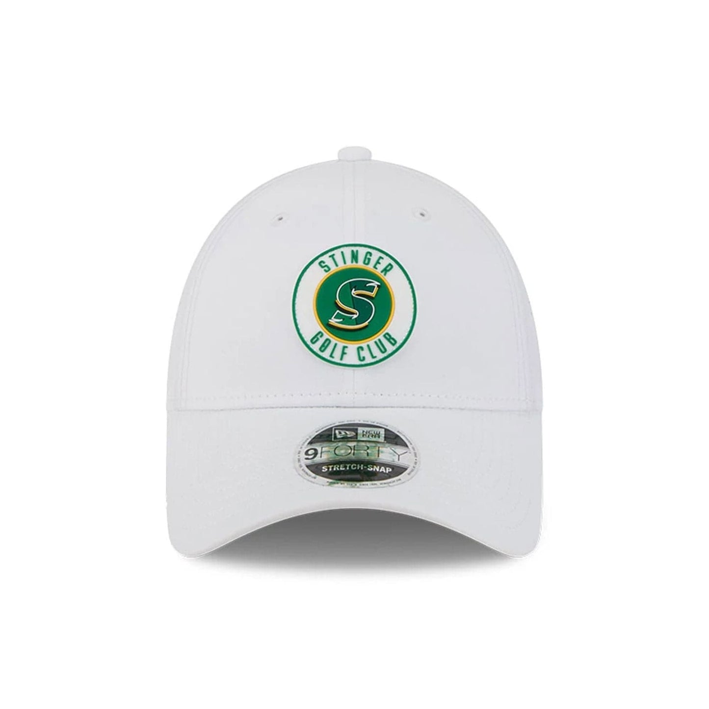 This is a Stinger LIV Golf 2025 White 9FORTY Adjustable Cap 2