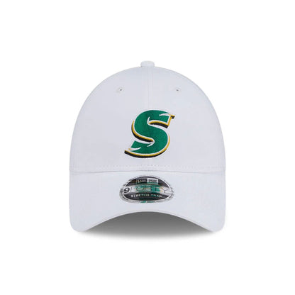 This is a Stinger LIV Golf 2025 White 9FORTY Adjustable Cap 2