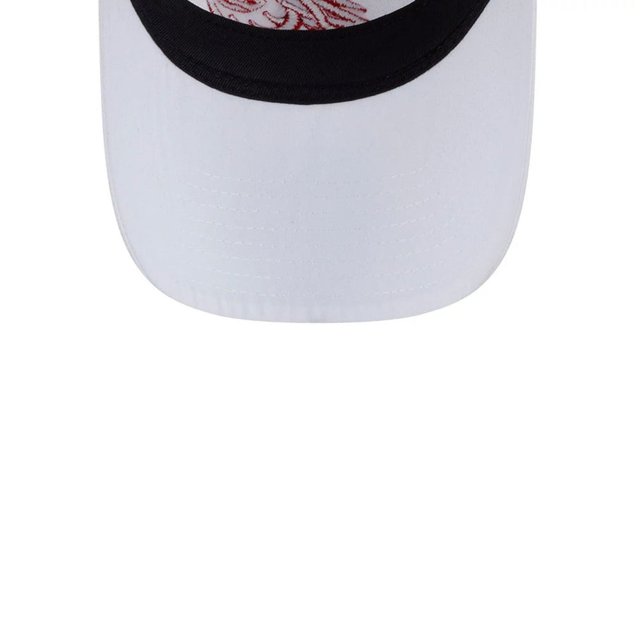 This is a Fireballs LIV Golf 2025 White 9TWENTY Adjustable Cap 7