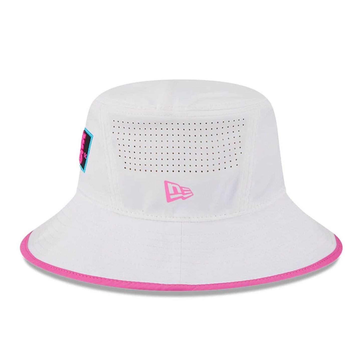 This is a Rangegoats LIV Golf 2025 White Explorer Bucket Hat 4