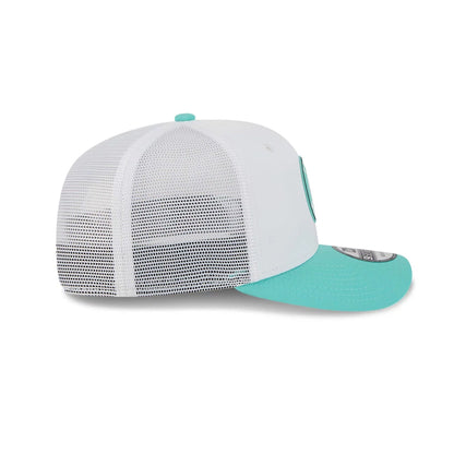 This is a Torque LIV Golf 2025 White 9SEVENTY Stretch Snap Adjustable Cap 6