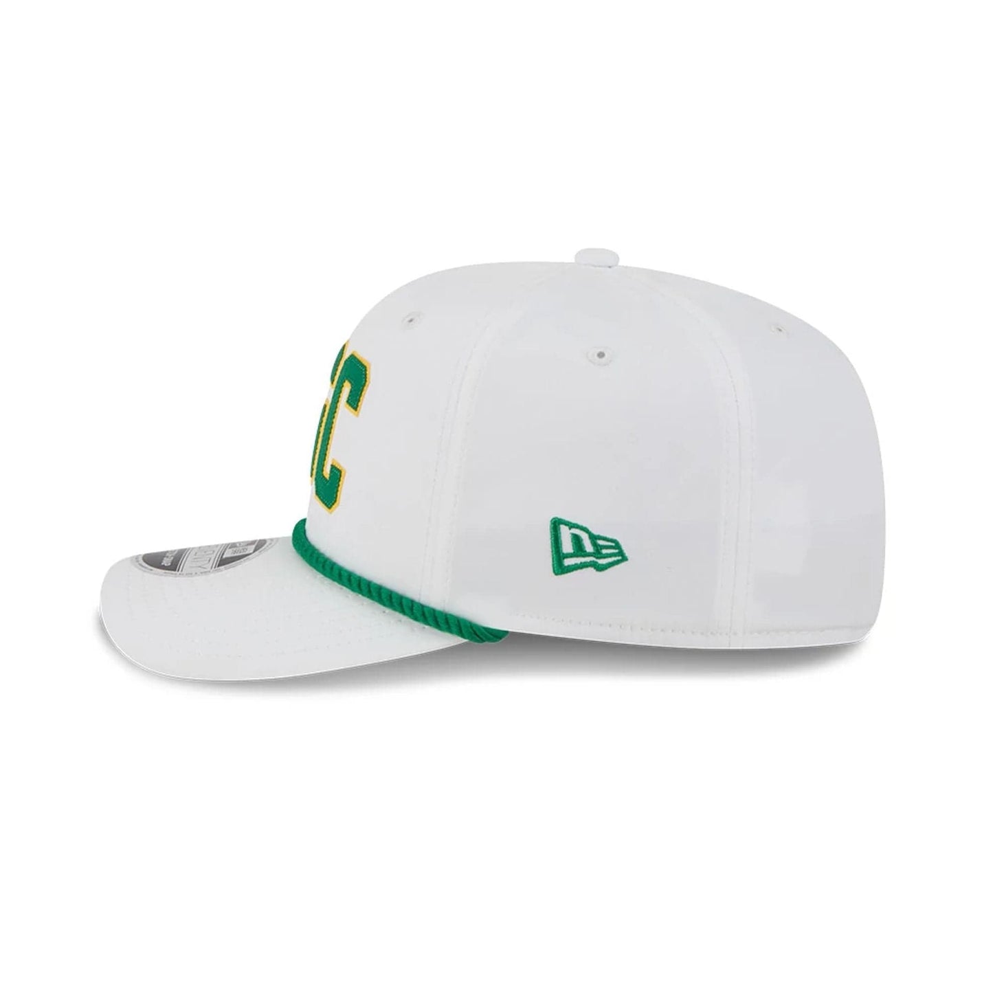 This is a Stinger LIV Golf 2025 White 9SEVENTY Stretch Snap Adjustable Cap 5